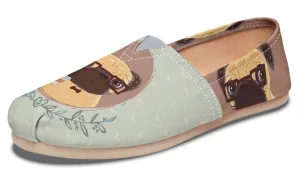 Coffee Pug Casual Shoes