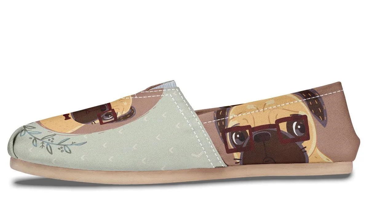 Coffee Pug Casual Shoes