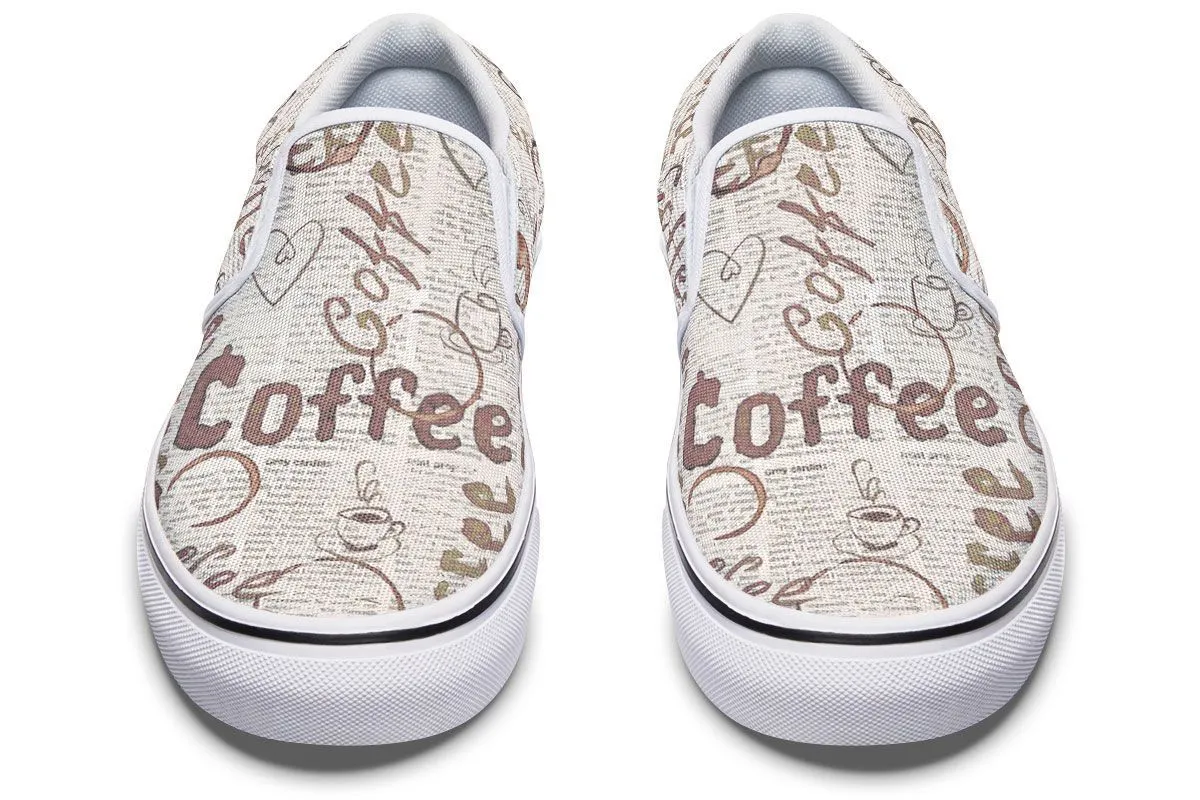 Coffee Stain Slip-On Shoes