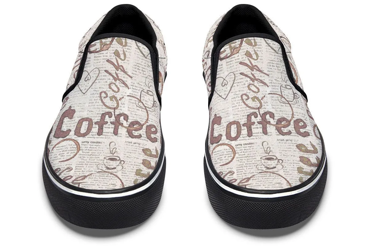 Coffee Stain Slip-On Shoes