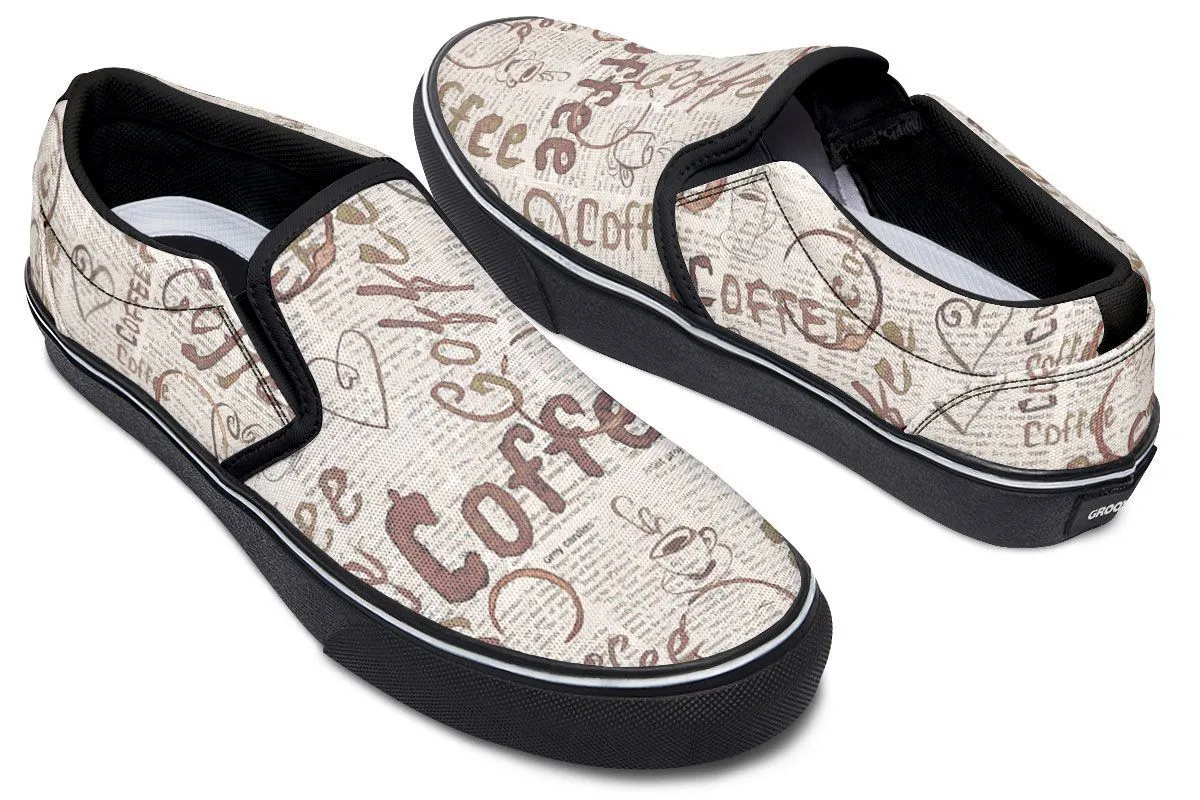 Coffee Stain Slip-On Shoes