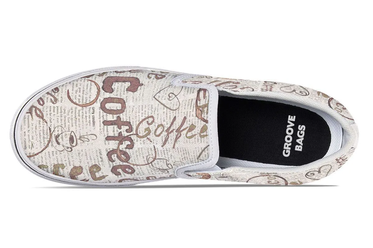Coffee Stain Slip-On Shoes