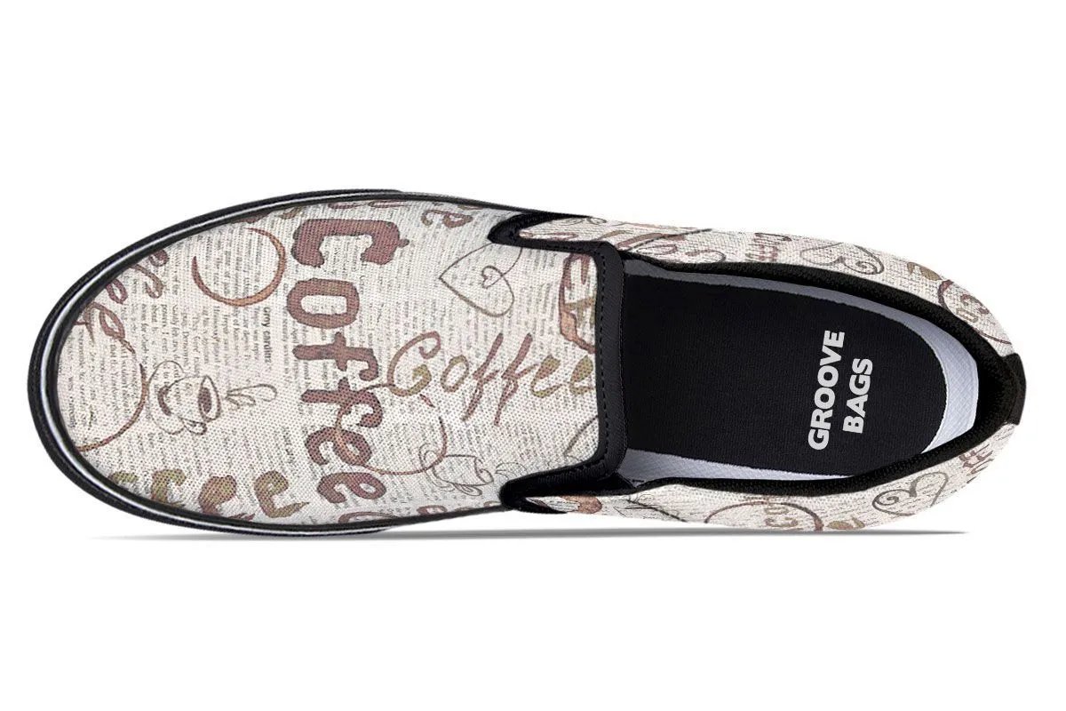 Coffee Stain Slip-On Shoes