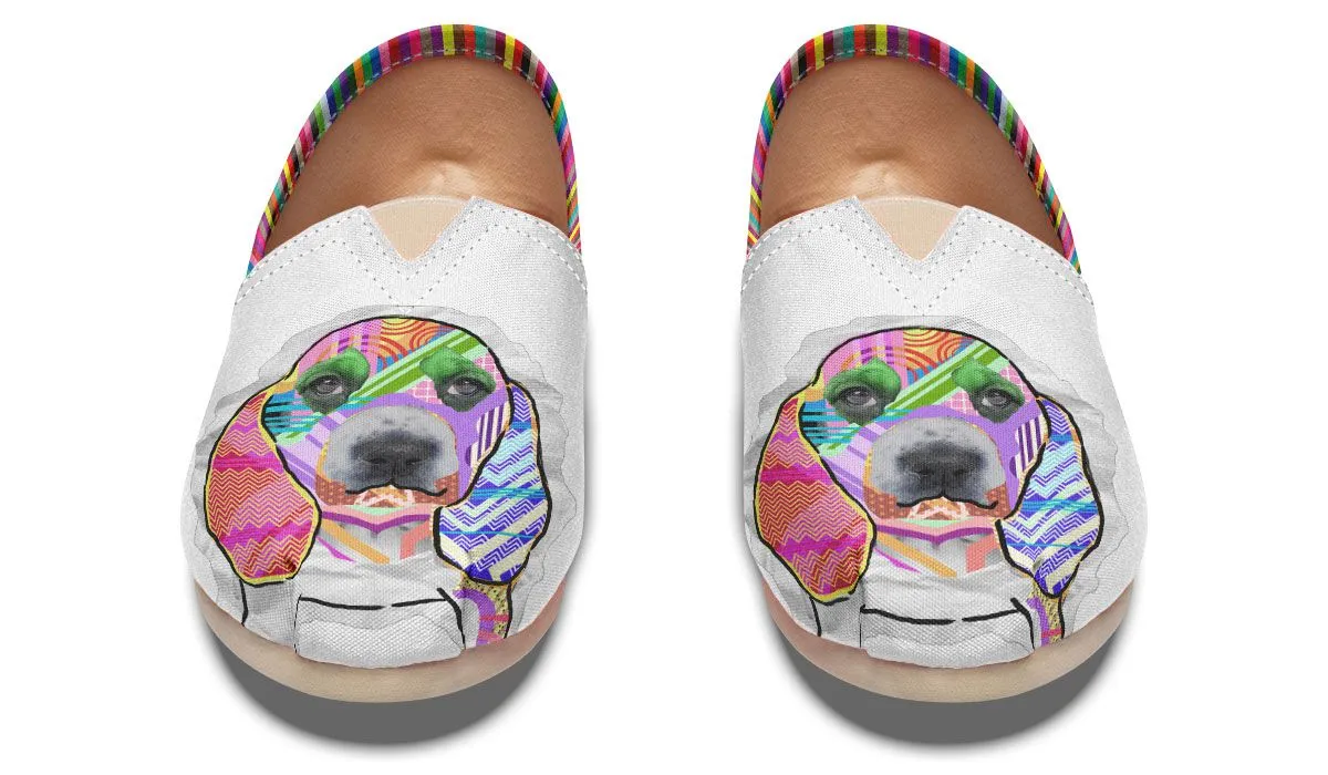 Collage Pup Basset Hound Casual Shoes
