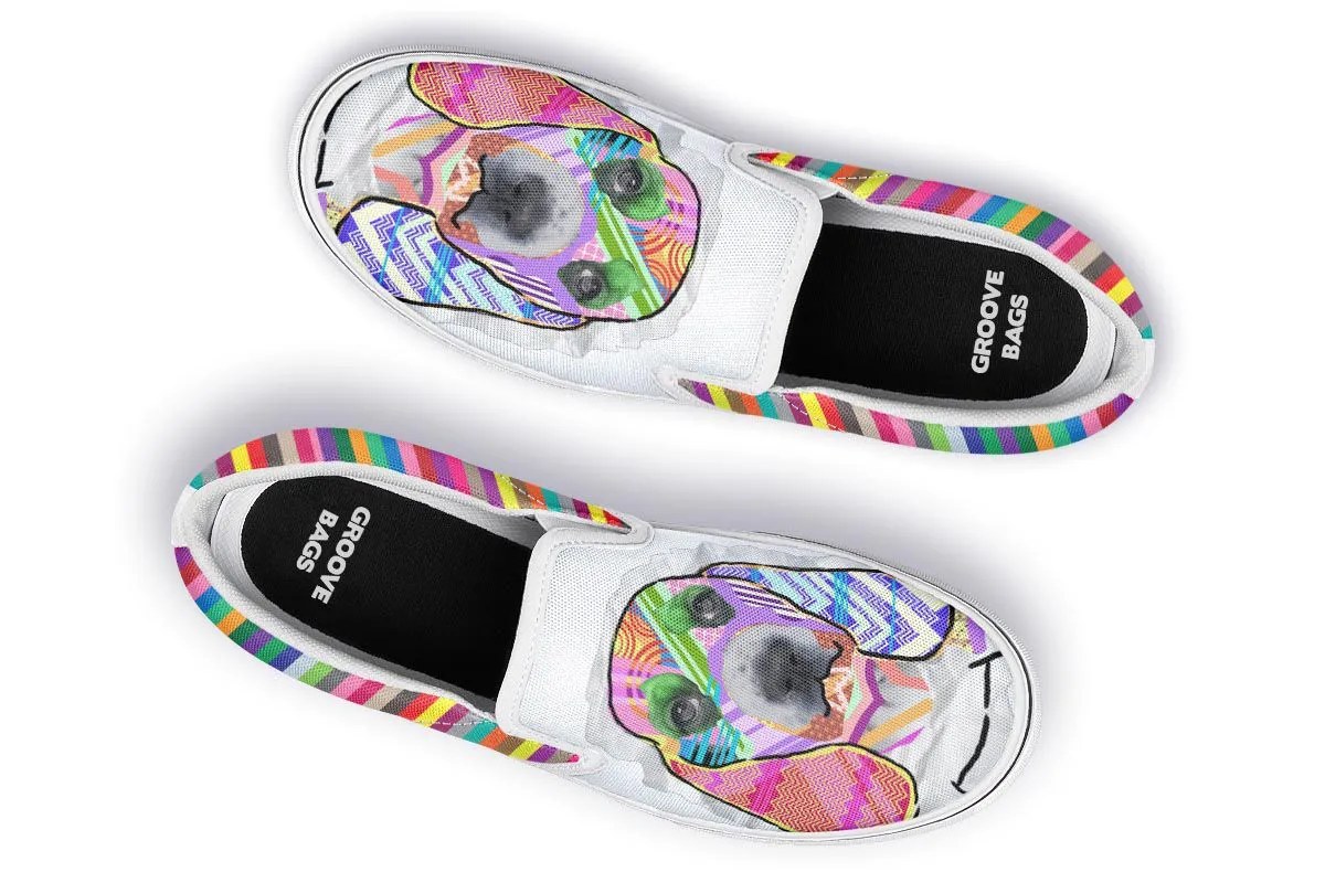 Collage Pup Basset Hound Slip-On Shoes