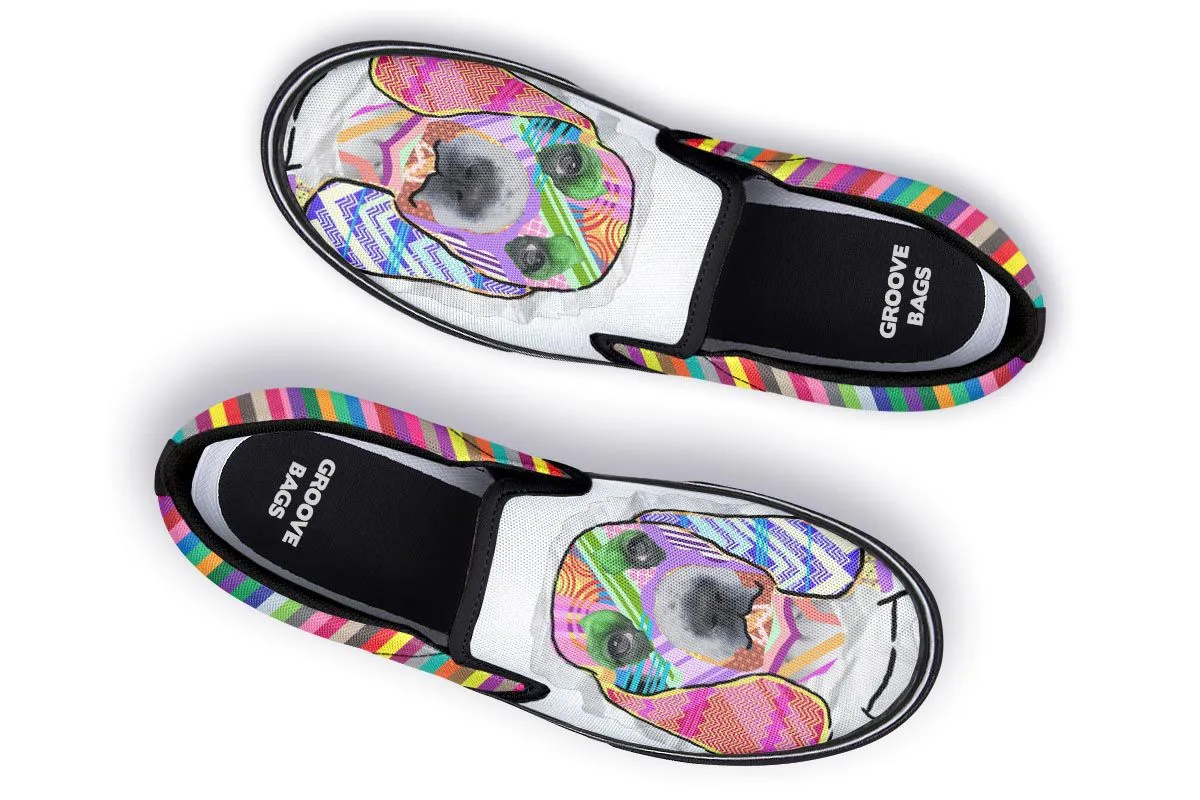 Collage Pup Basset Hound Slip-On Shoes