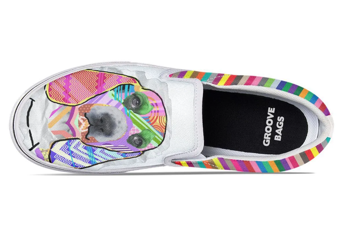 Collage Pup Basset Hound Slip-On Shoes
