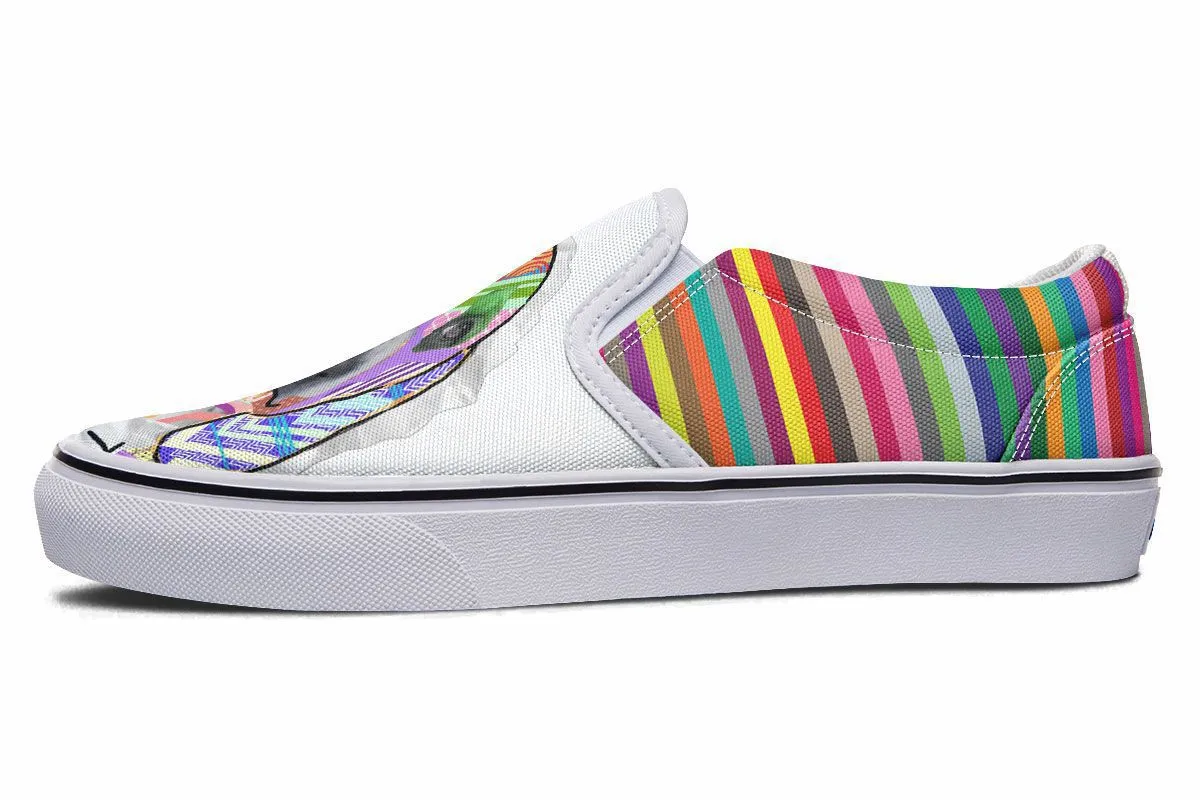 Collage Pup Basset Hound Slip-On Shoes