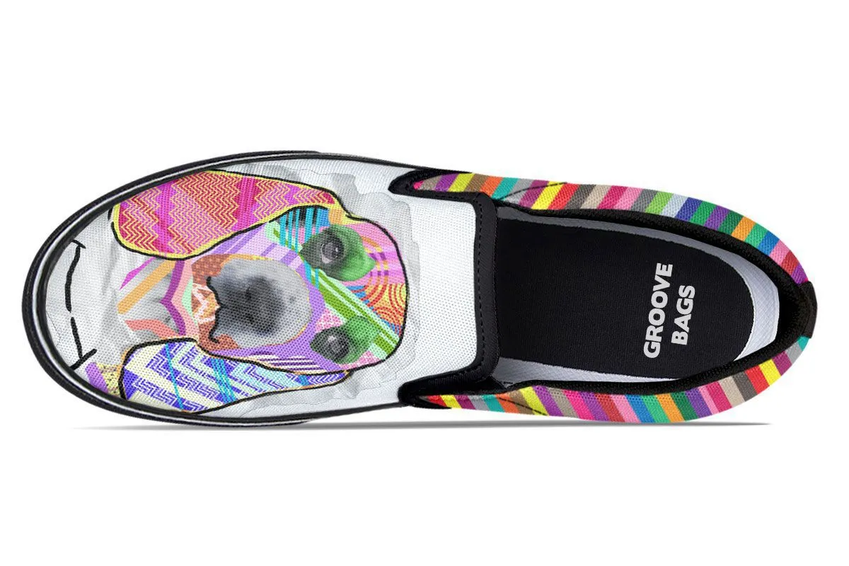Collage Pup Basset Hound Slip-On Shoes