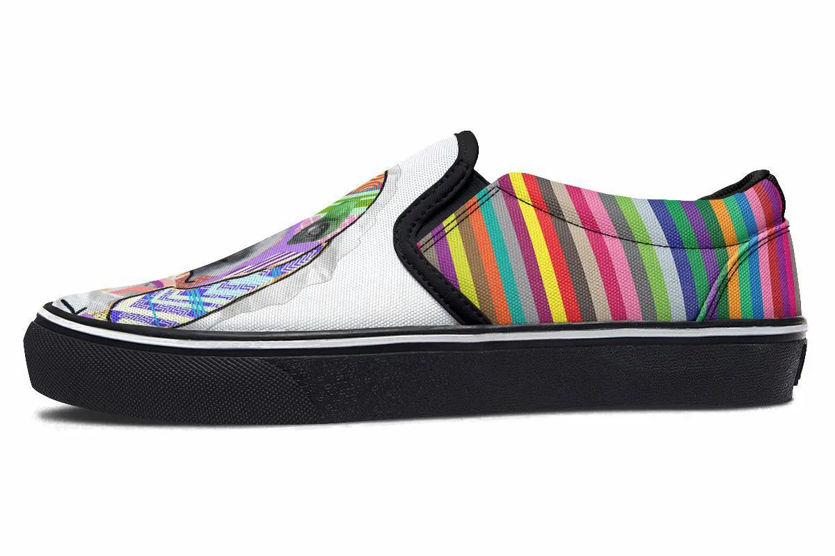 Collage Pup Basset Hound Slip-On Shoes