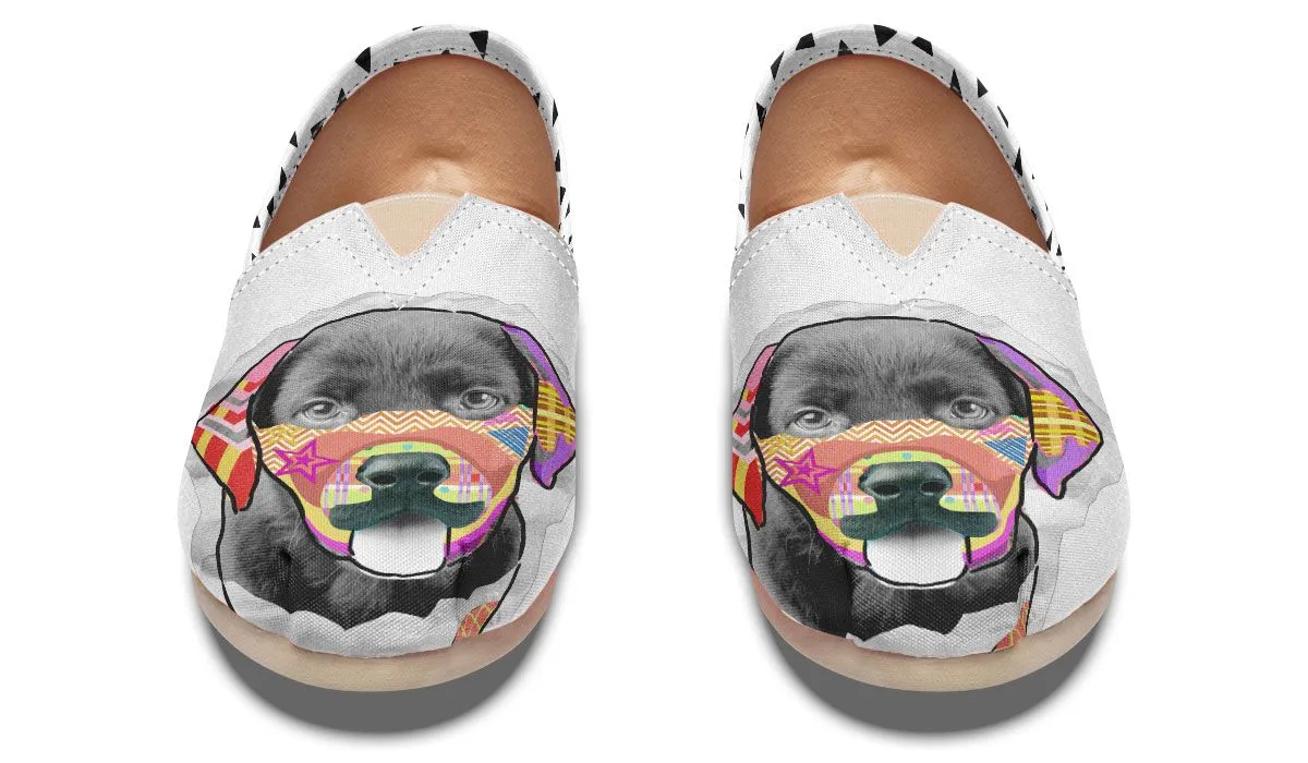 Collage Pup Black Lab Casual Shoes