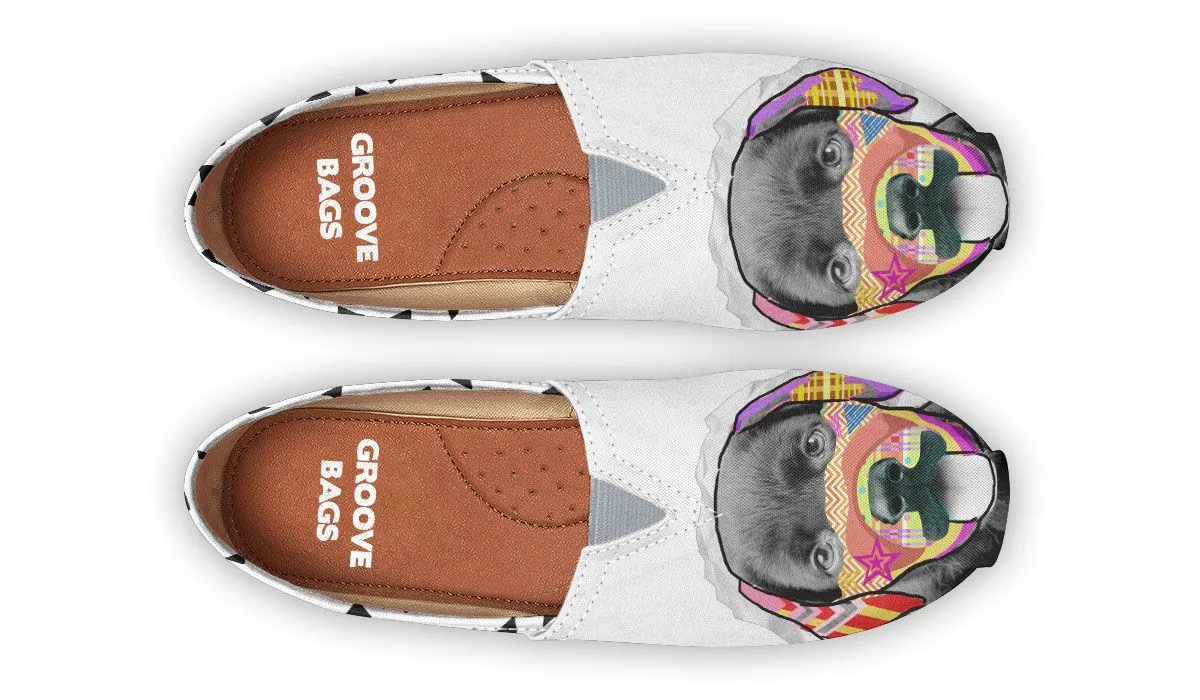 Collage Pup Black Lab Casual Shoes
