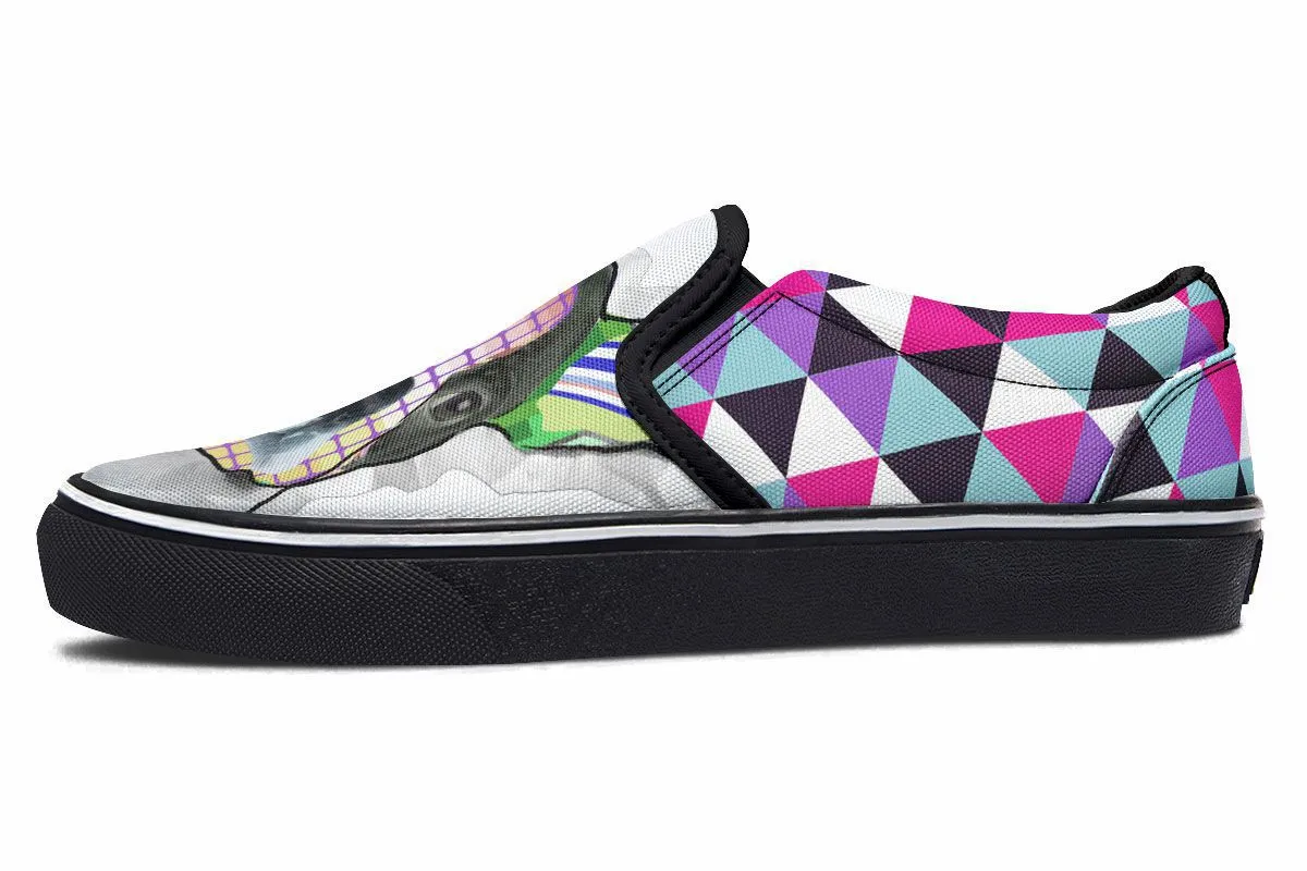 Collage Pup Bostie Slip-On Shoes