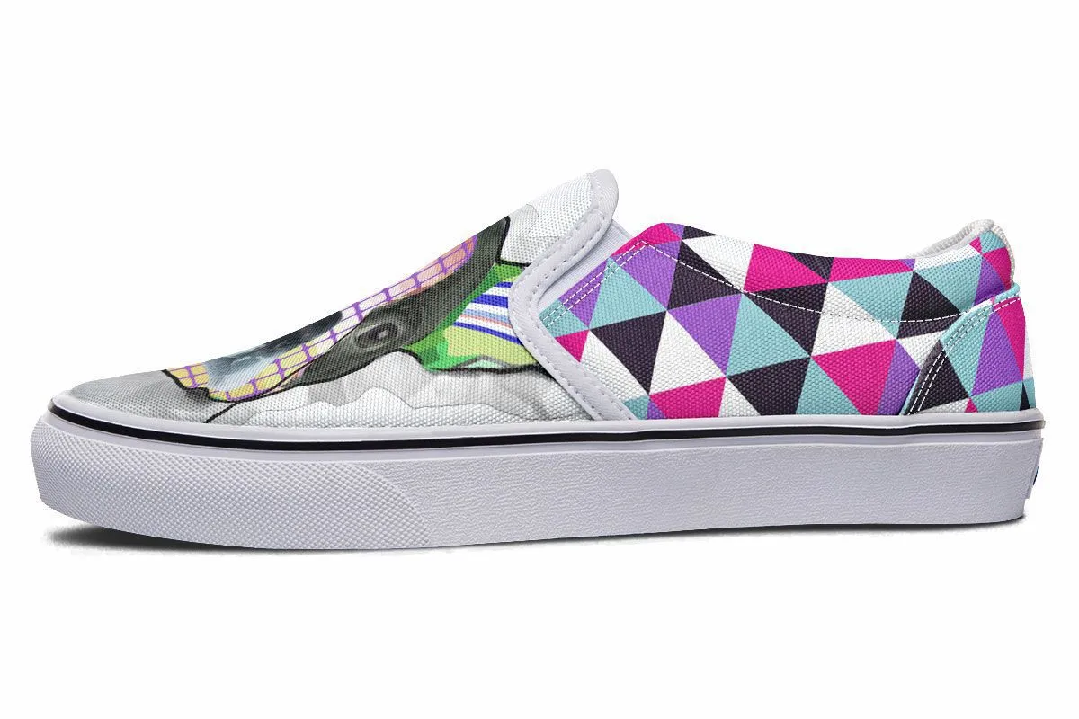 Collage Pup Bostie Slip-On Shoes