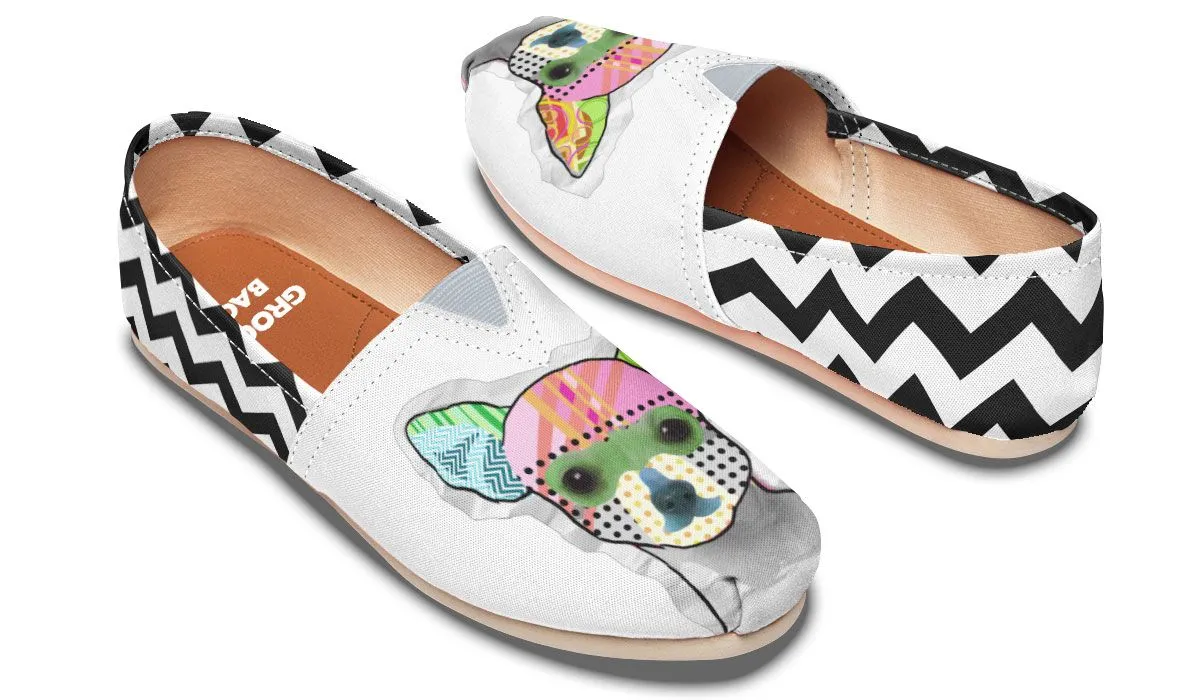 Collage Pup Chihuahua Casual Shoes