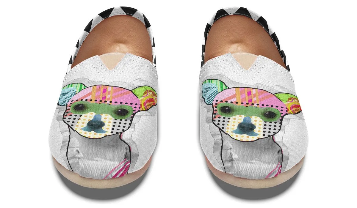Collage Pup Chihuahua Casual Shoes