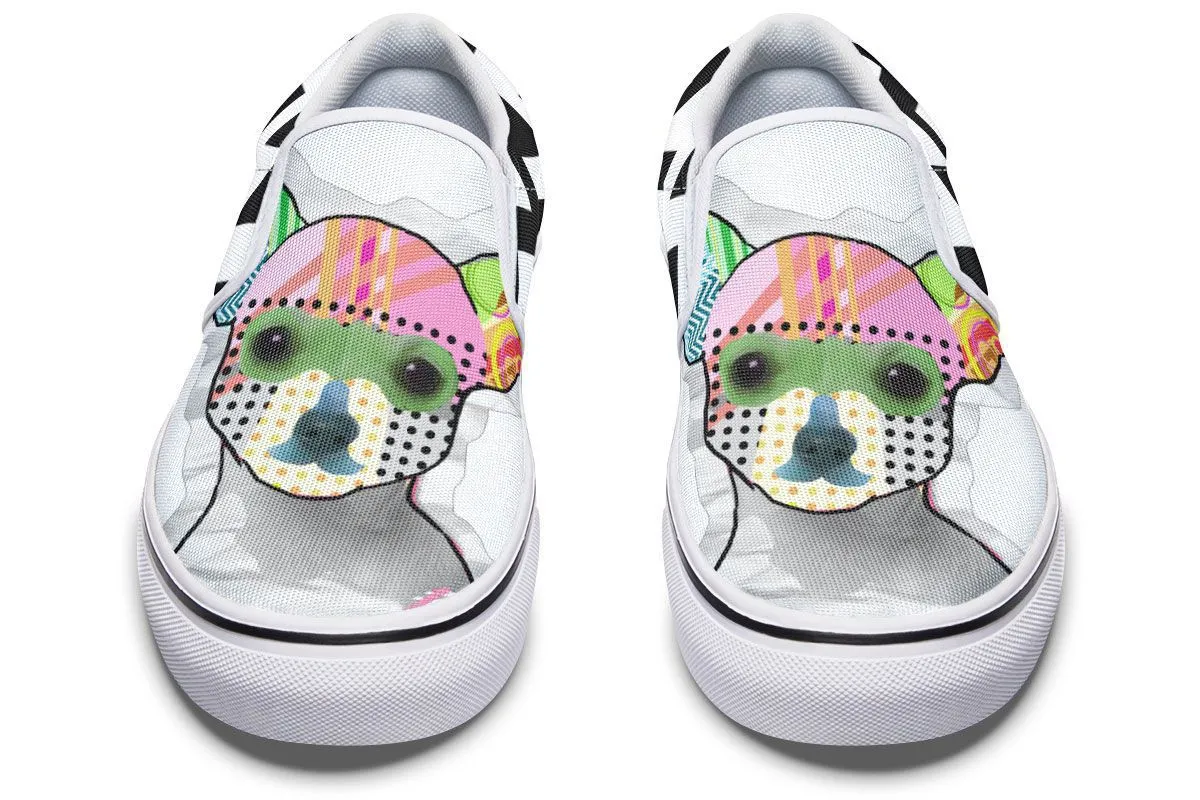 Collage Pup Chihuahua Slip-On Shoes