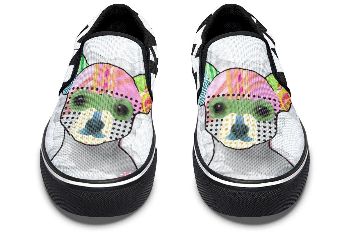 Collage Pup Chihuahua Slip-On Shoes