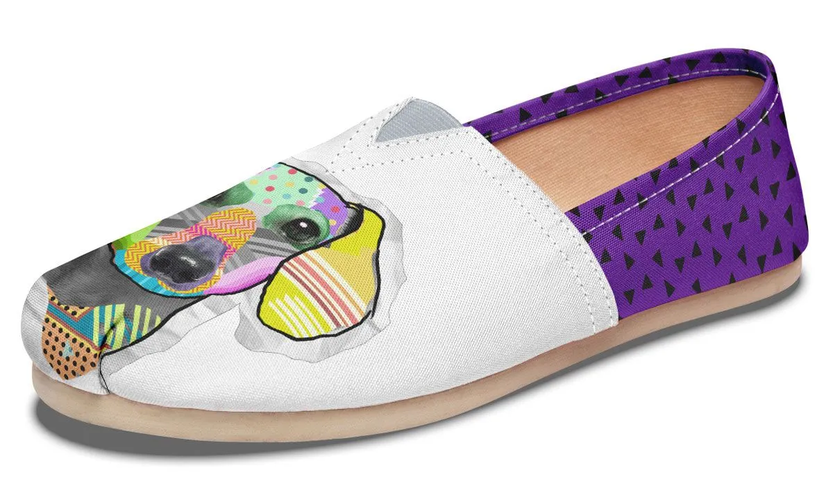 Collage Pup Dachshund Casual Shoes