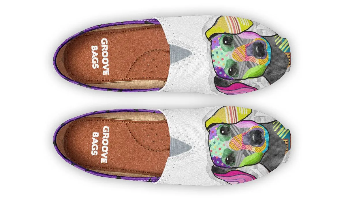 Collage Pup Dachshund Casual Shoes