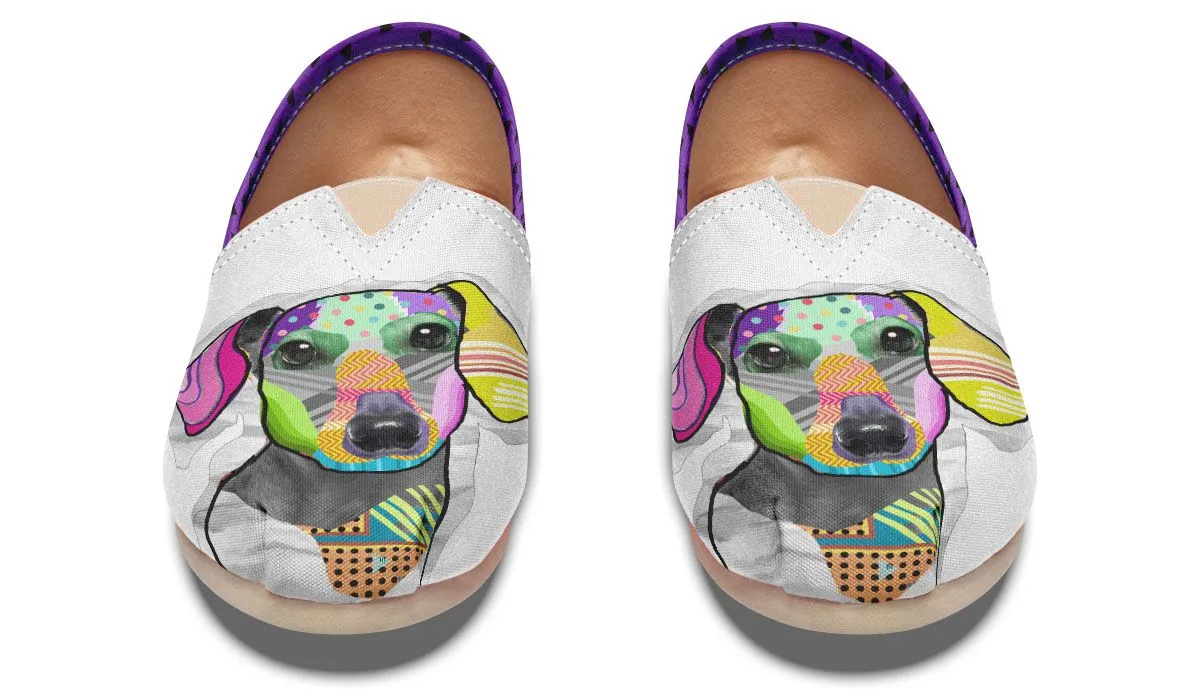 Collage Pup Dachshund Casual Shoes