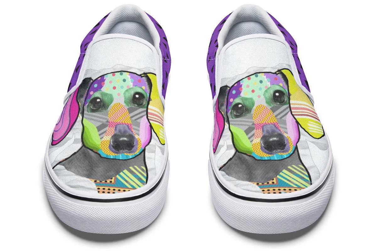 Collage Pup Dachshund Slip-On Shoes