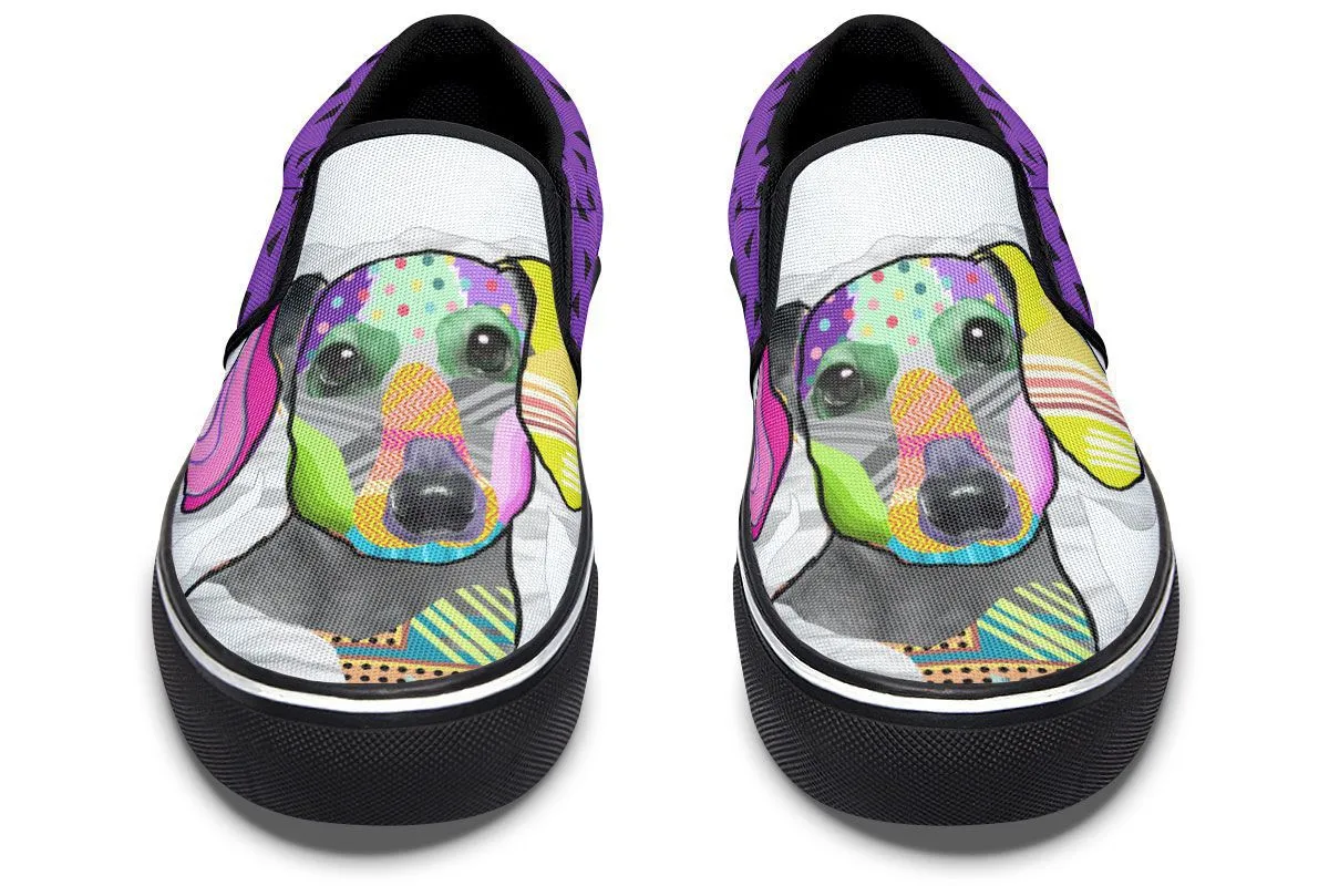 Collage Pup Dachshund Slip-On Shoes