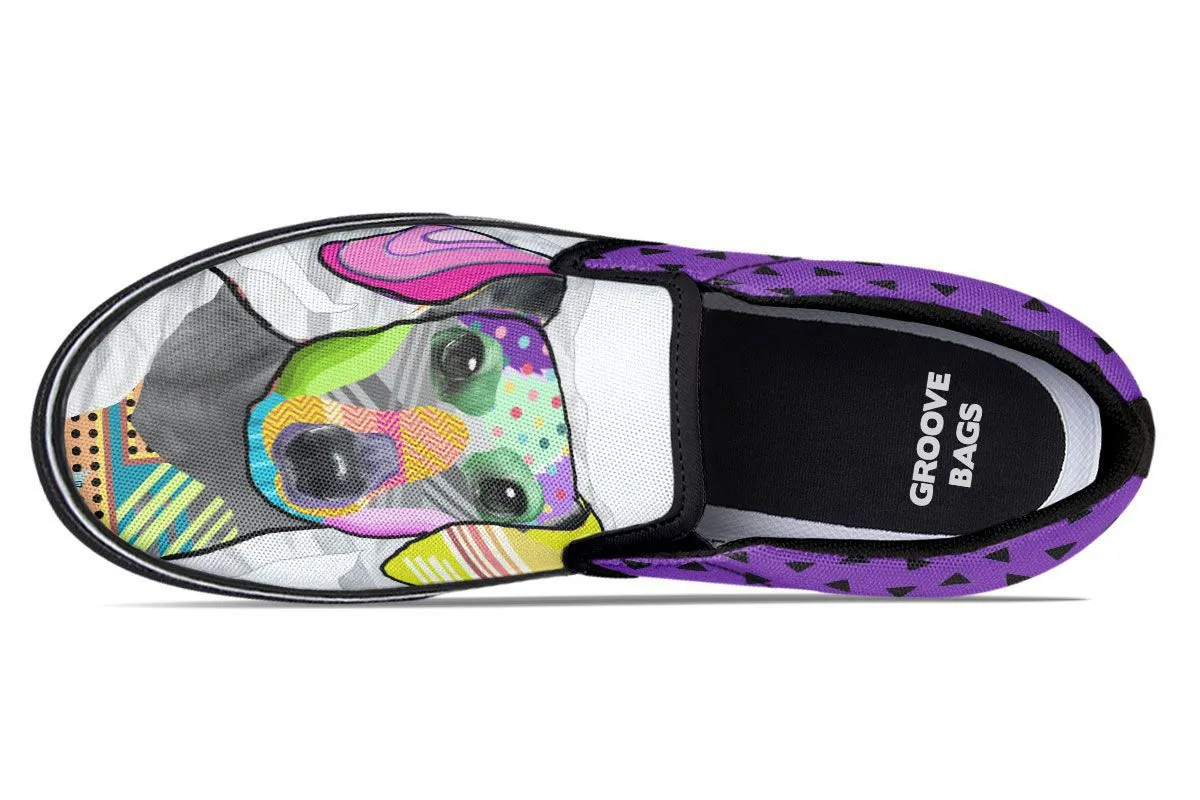 Collage Pup Dachshund Slip-On Shoes