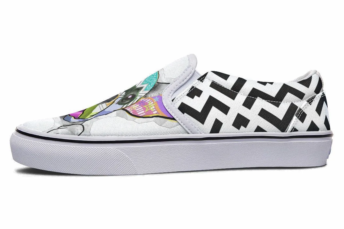 Collage Pup Frenchie Slip-On Shoes