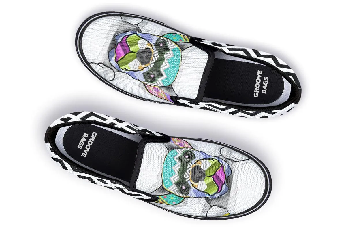 Collage Pup Frenchie Slip-On Shoes