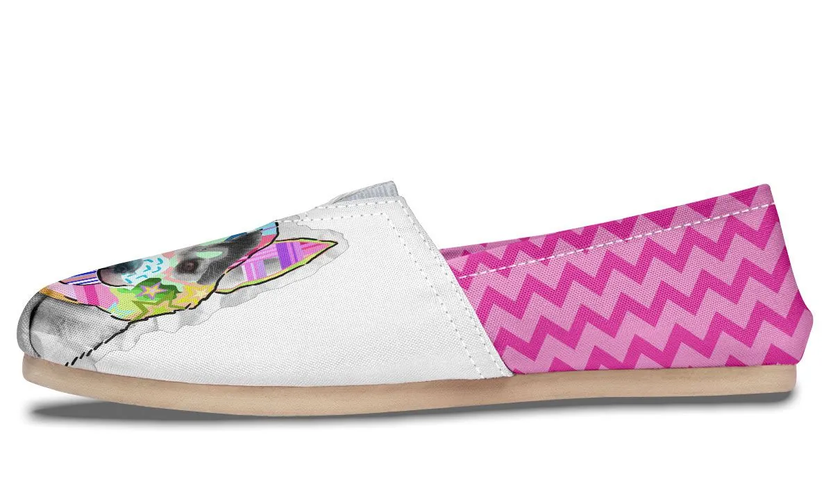 Collage Pup Husky Casual Shoes