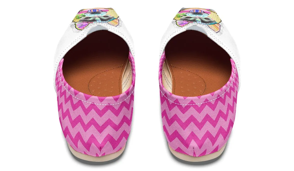 Collage Pup Husky Casual Shoes