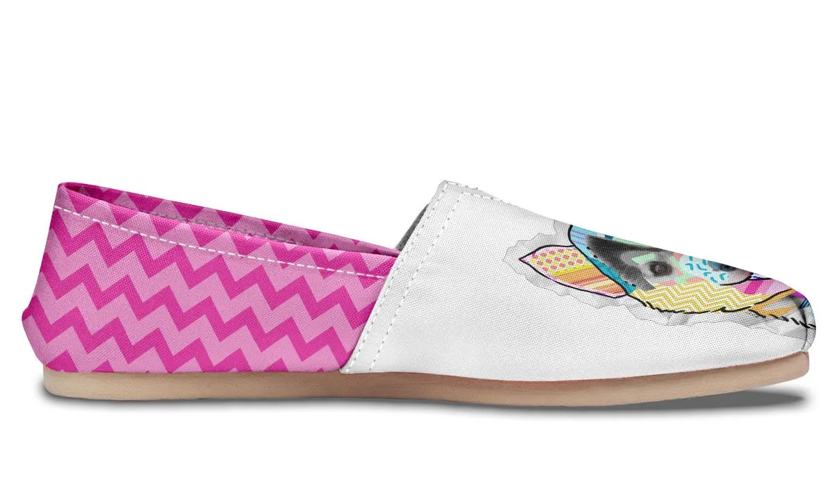 Collage Pup Husky Casual Shoes