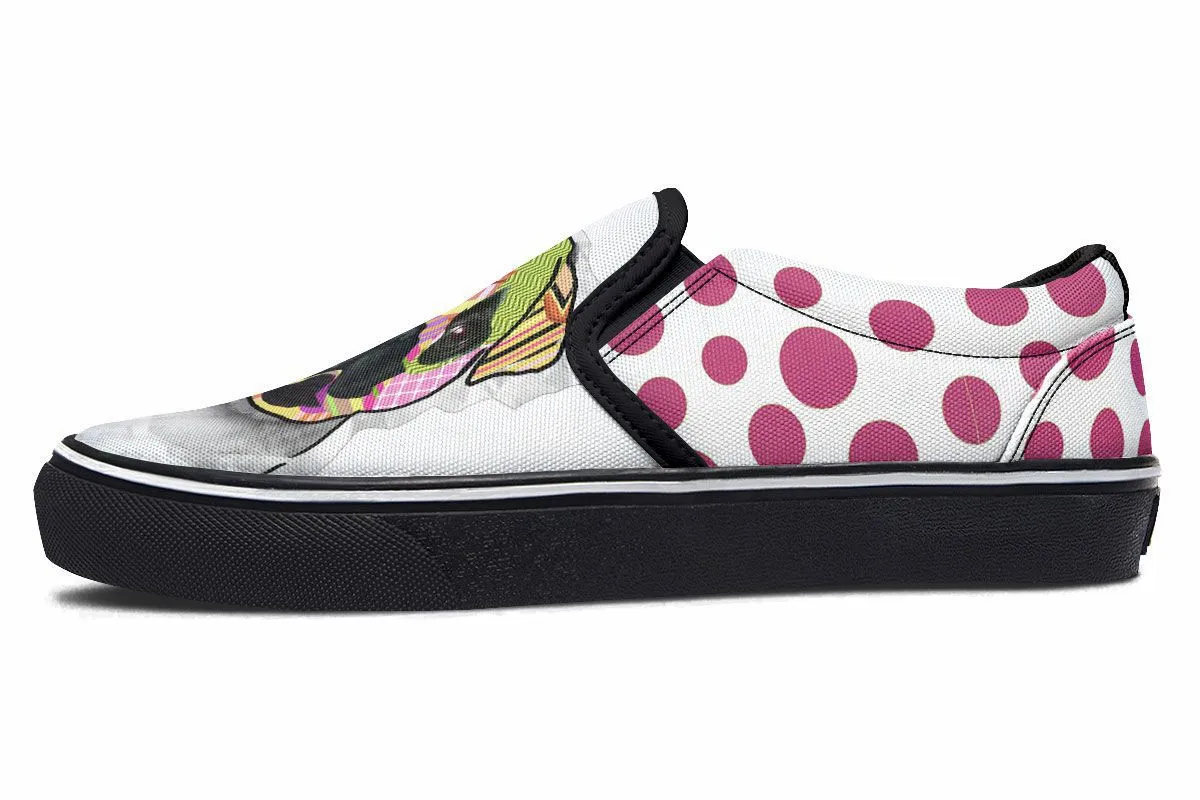 Collage Pup Pug Slip-On Shoes