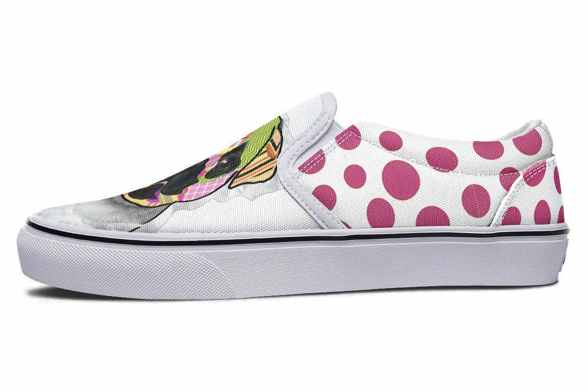 Collage Pup Pug Slip-On Shoes