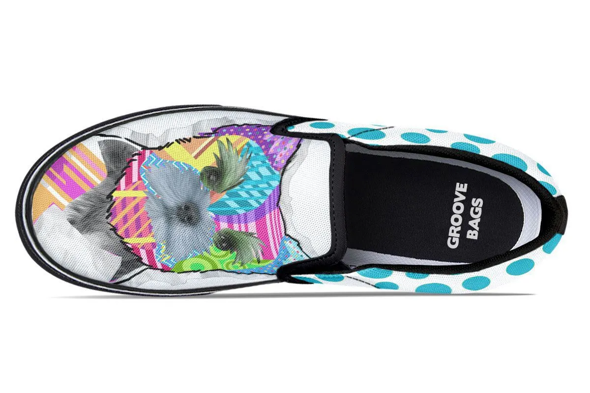 Collage Pup Yorkie Slip-On Shoes