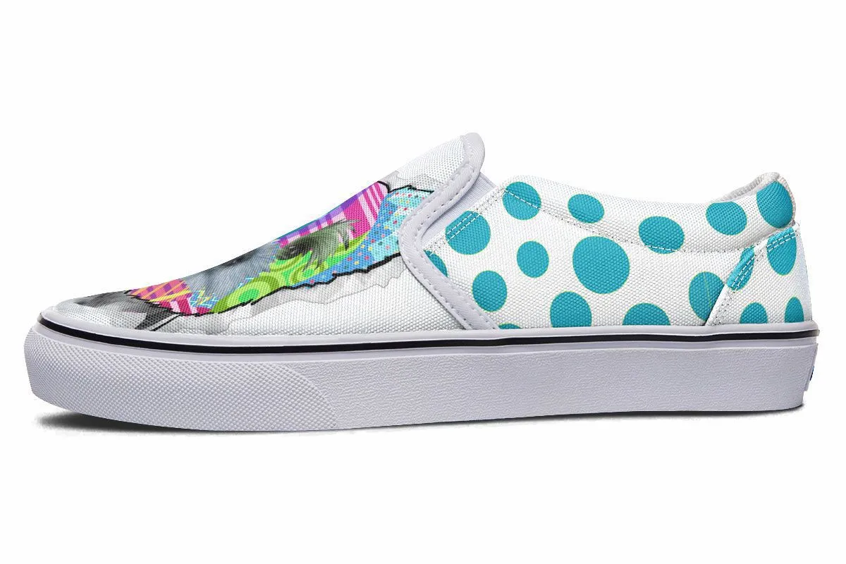 Collage Pup Yorkie Slip-On Shoes