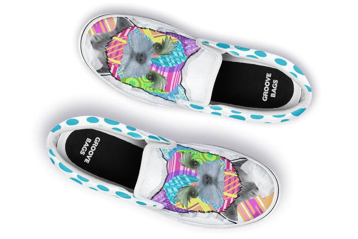 Collage Pup Yorkie Slip-On Shoes