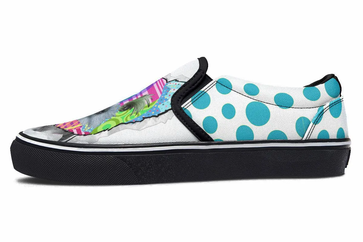 Collage Pup Yorkie Slip-On Shoes