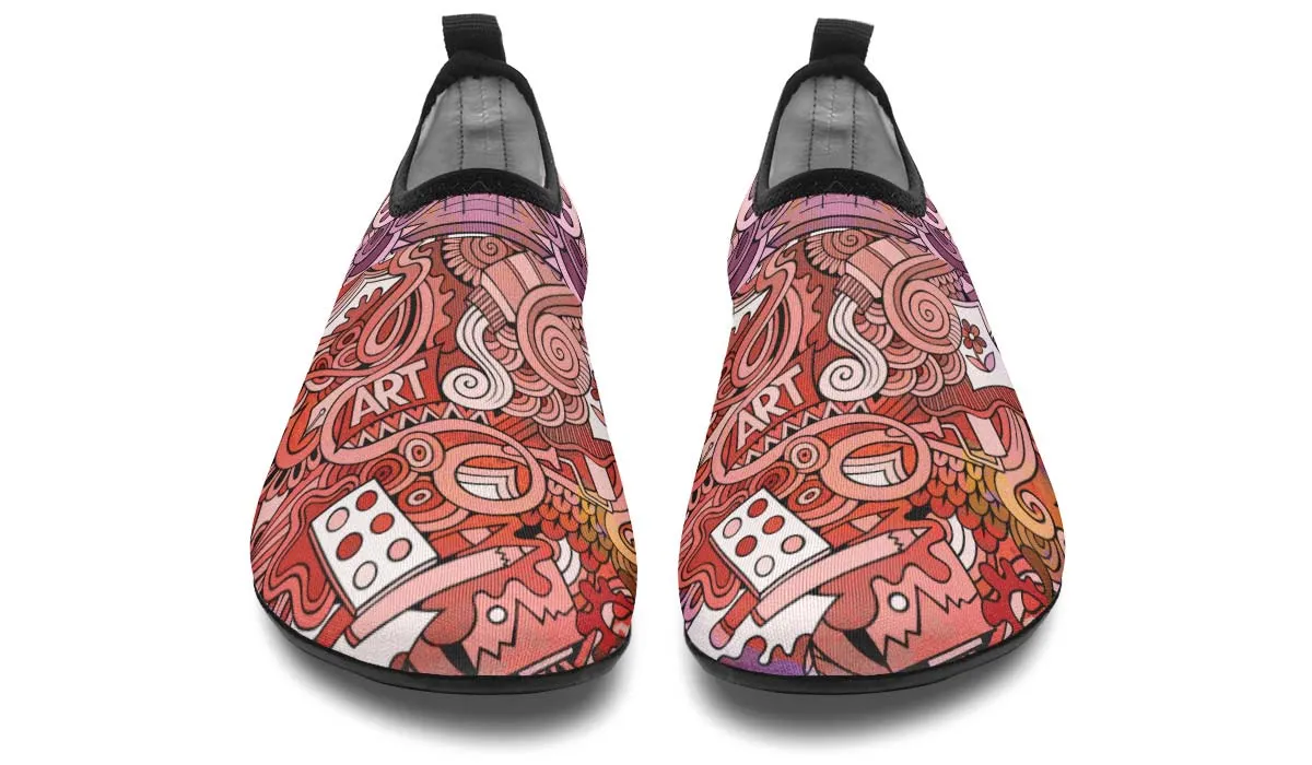 Colorful Art Aqua Barefoot Shoes