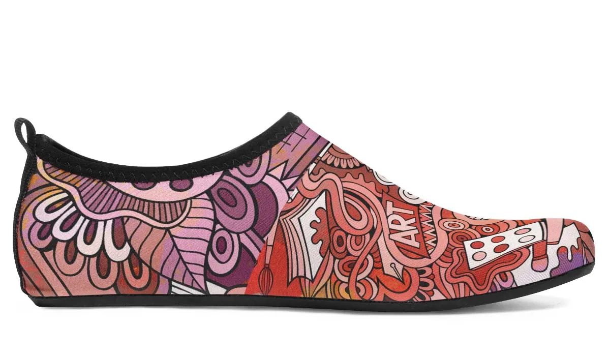 Colorful Art Aqua Barefoot Shoes