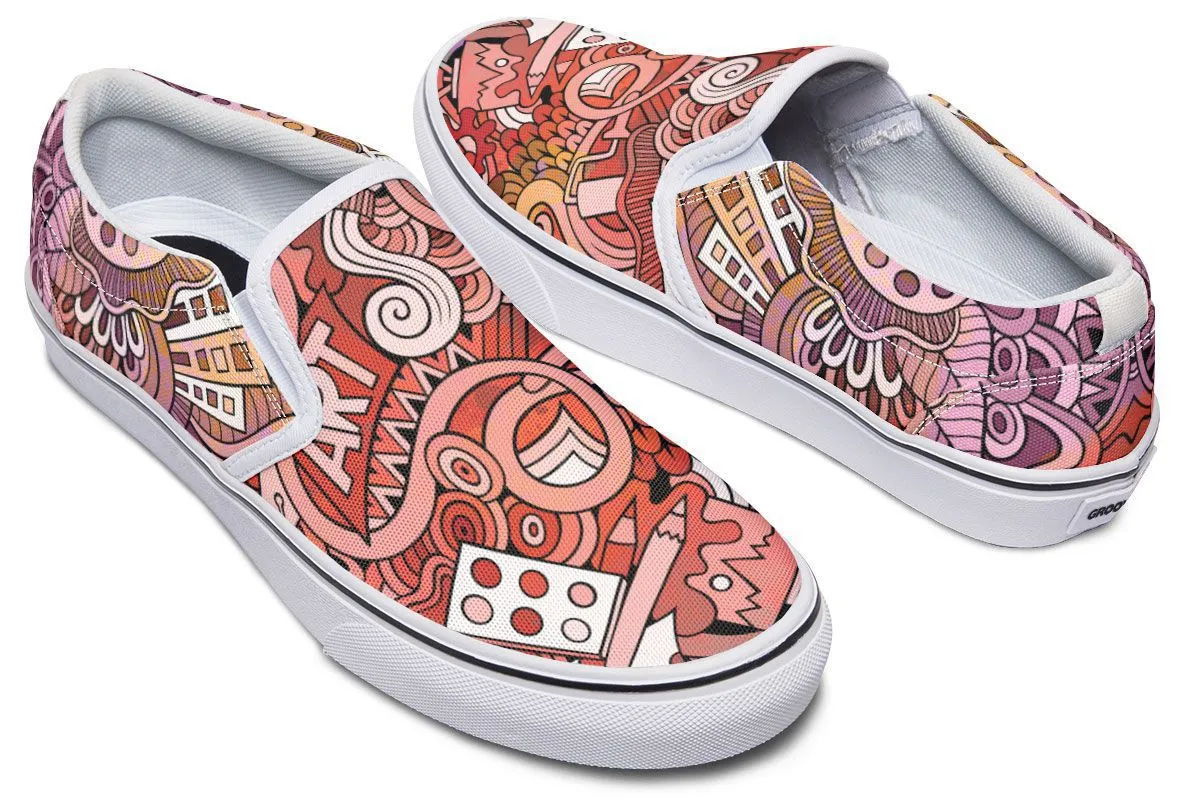 Colorful Art Slip-On Shoes
