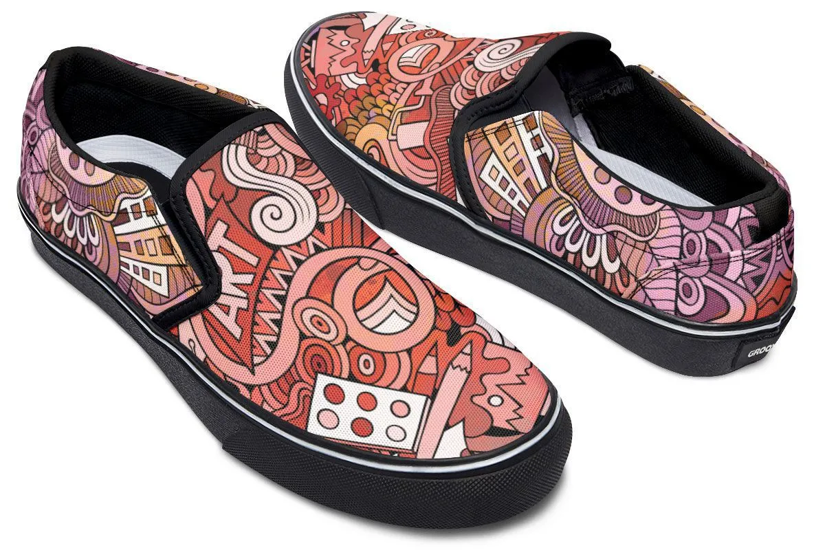 Colorful Art Slip-On Shoes