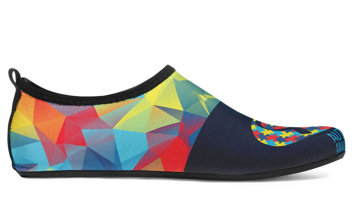Colorful Autism Aqua Barefoot Shoes