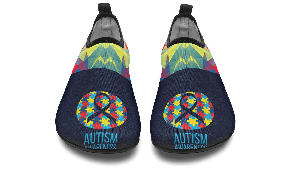 Colorful Autism Aqua Barefoot Shoes