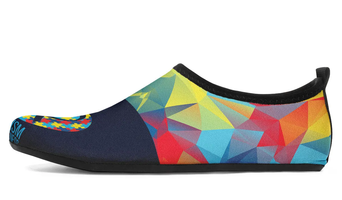 Colorful Autism Aqua Barefoot Shoes