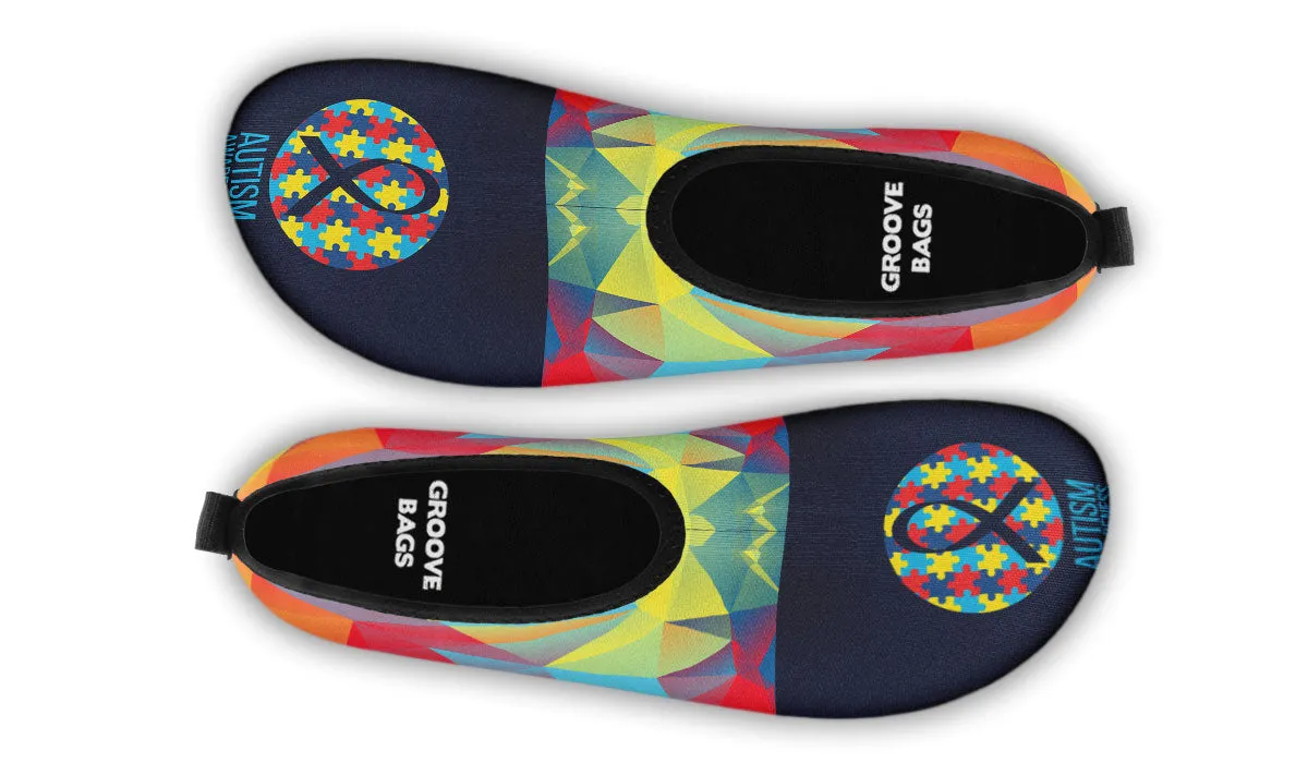 Colorful Autism Aqua Barefoot Shoes