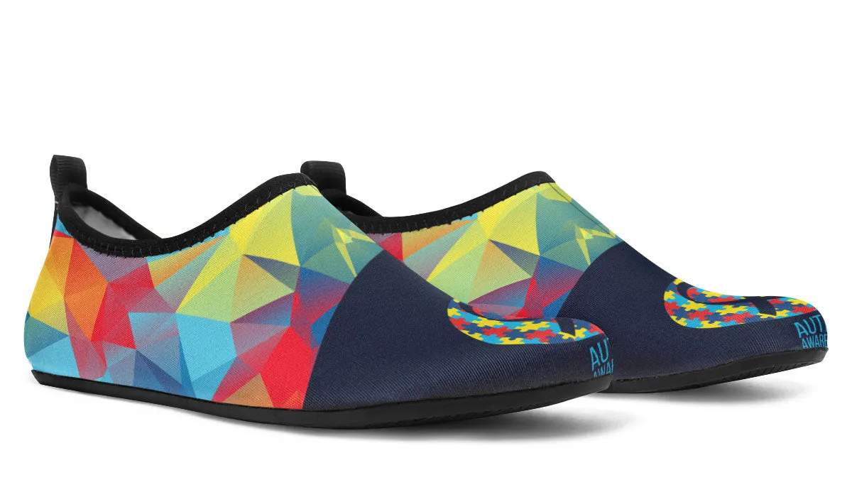 Colorful Autism Aqua Barefoot Shoes