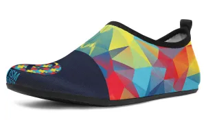 Colorful Autism Aqua Barefoot Shoes