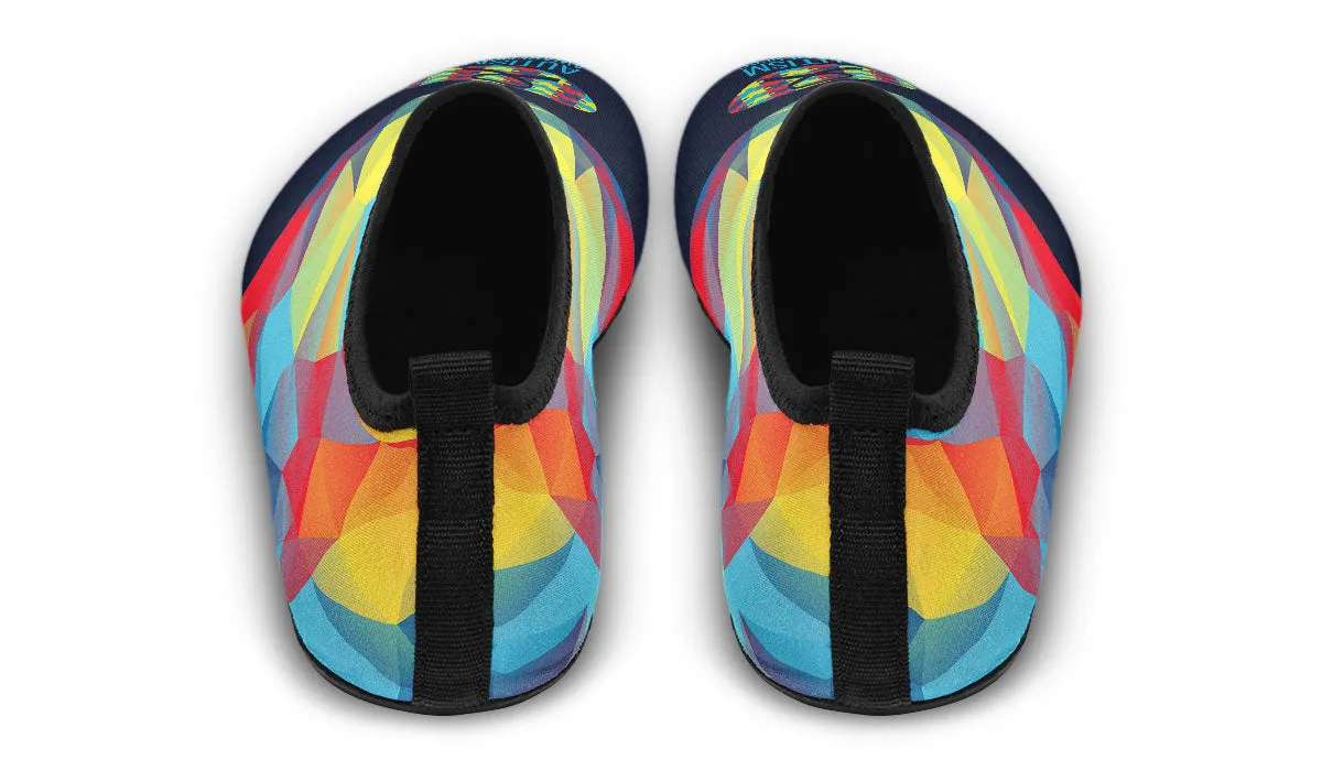 Colorful Autism Aqua Barefoot Shoes